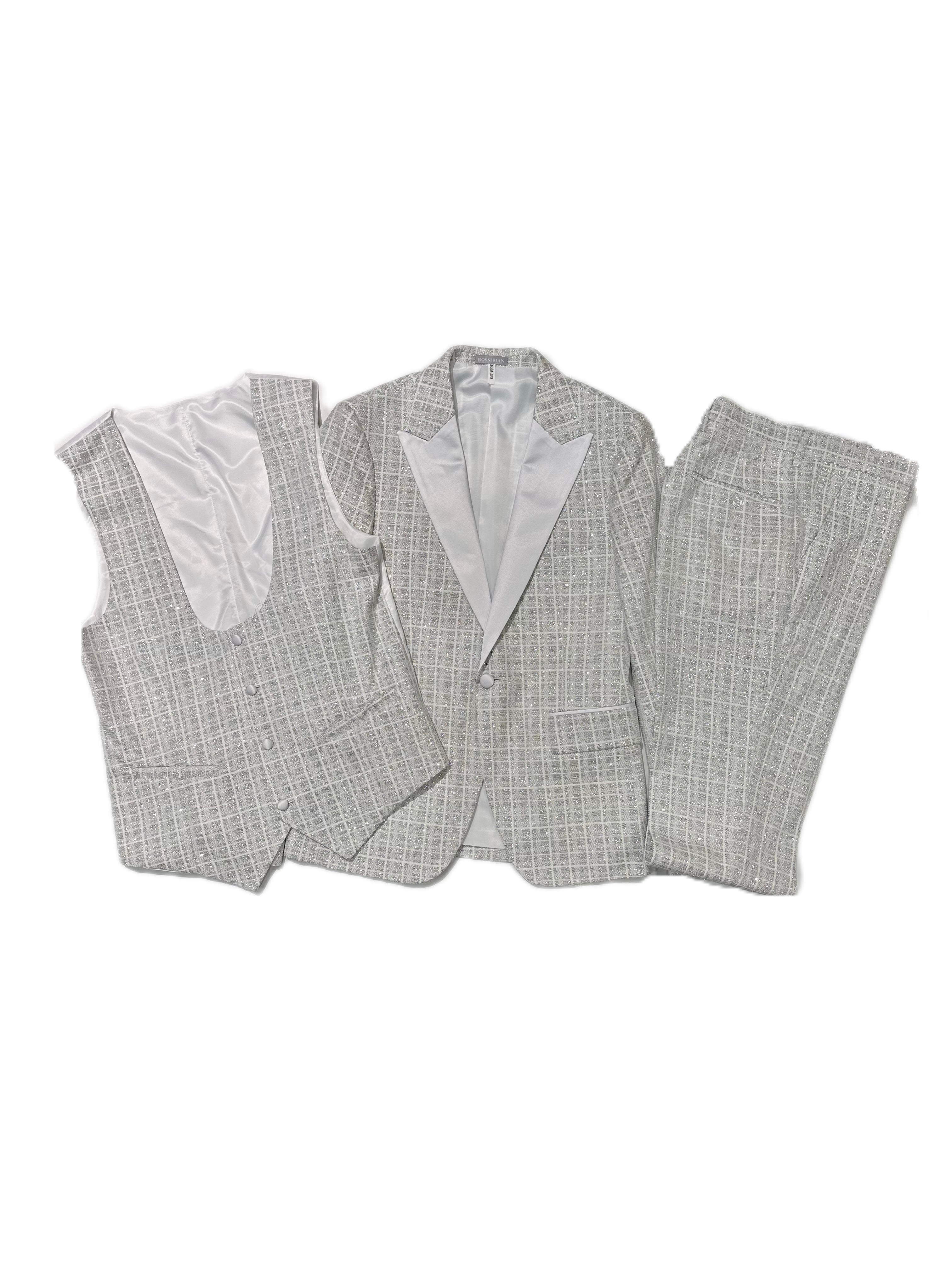 Rossi Man RM1639 Leos Slim Fit  3Pcs White