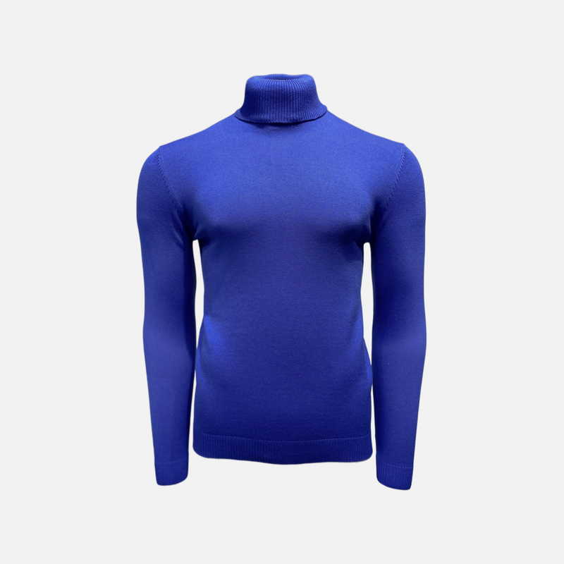 Lavane' 501T Turtleneck Pullover Slim Fit Royal Blue