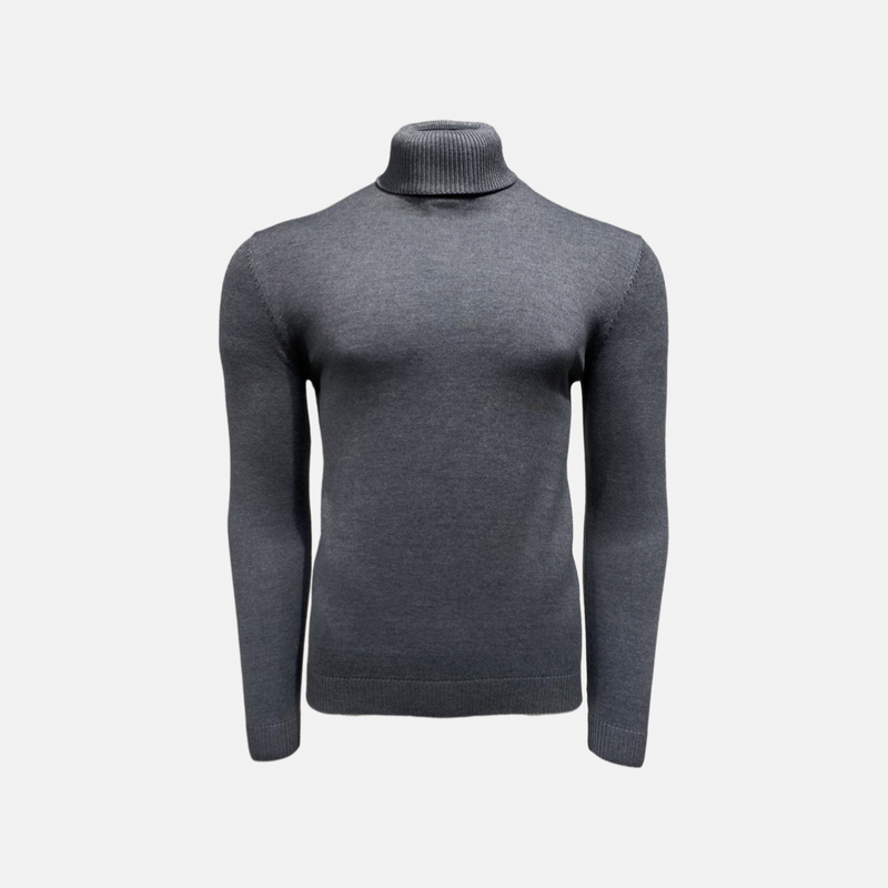 Lavane' 501T Turtleneck Pullover Slim Fit Charcoal Gray