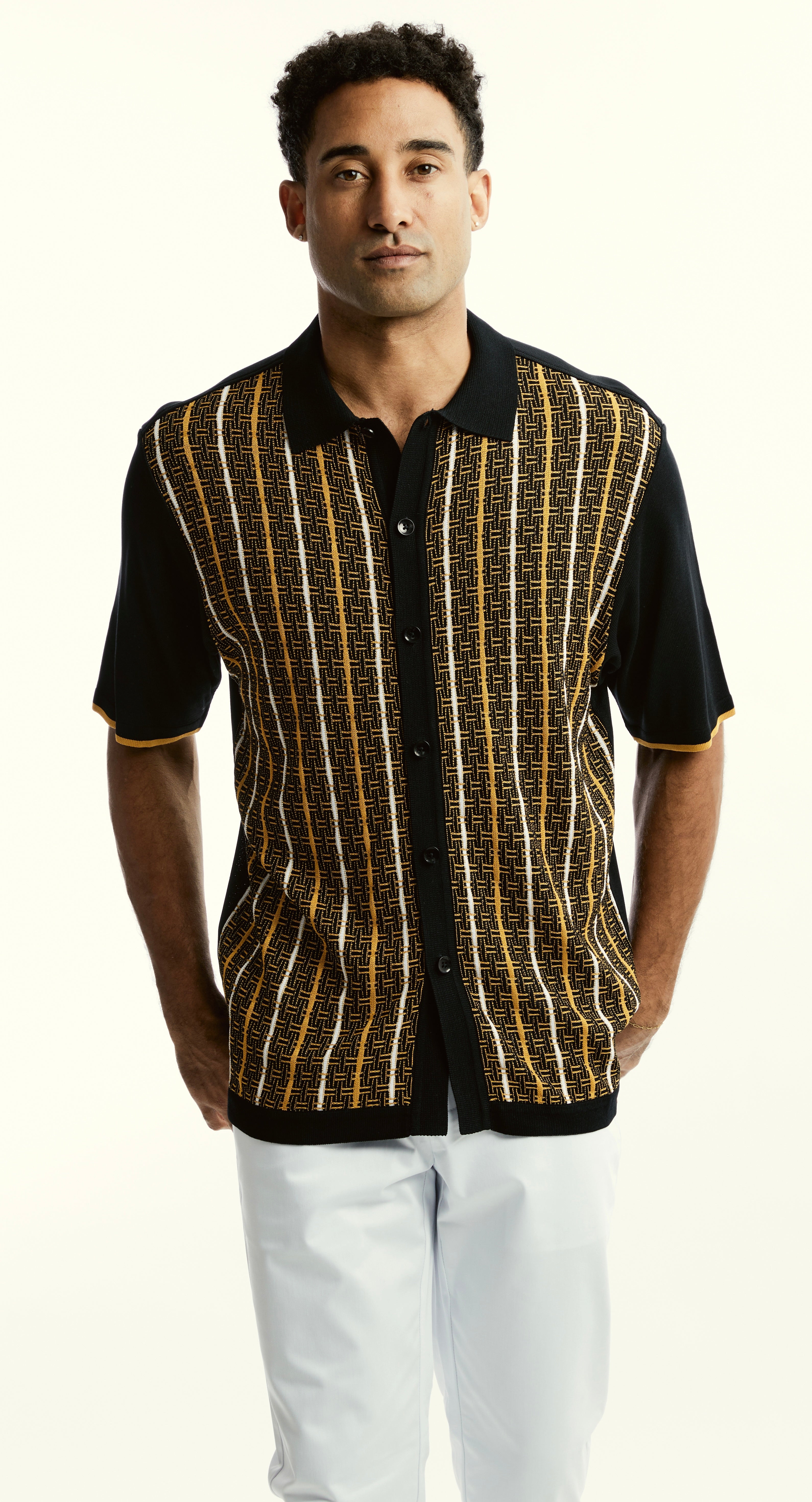 Stacy Adams 51021 S/S knit Black