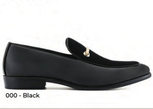 Amali Andrew-000 Velvet Patent Slip On Bit Black