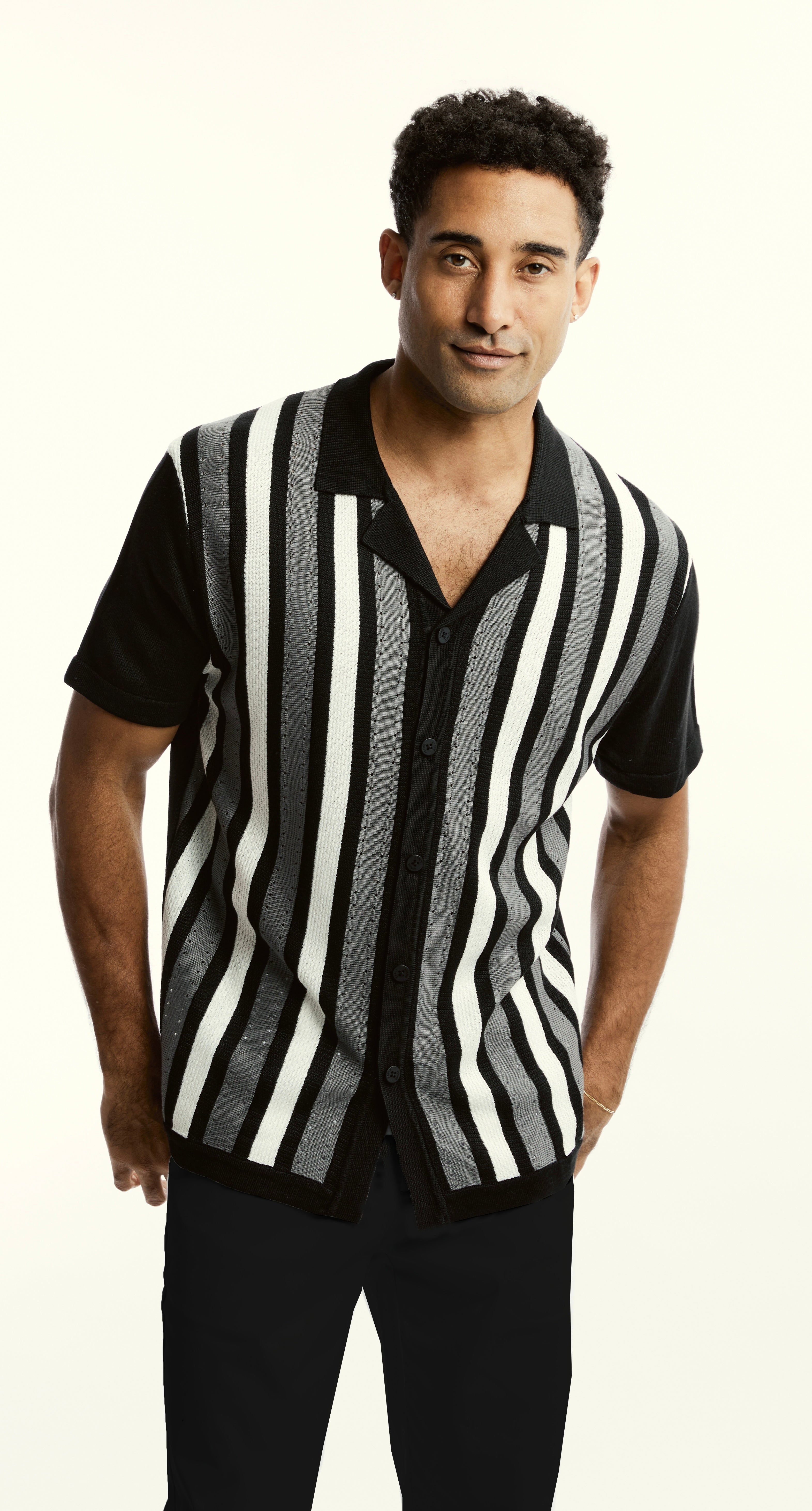 Stacy Adams 51006 S/S knit Black