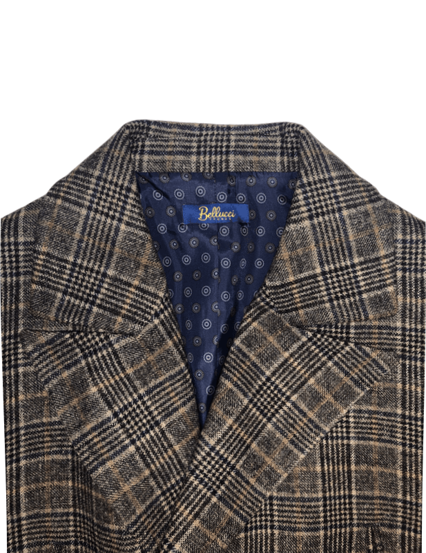 Bellucci Brando B230 Double Breasted Peacoat Brown