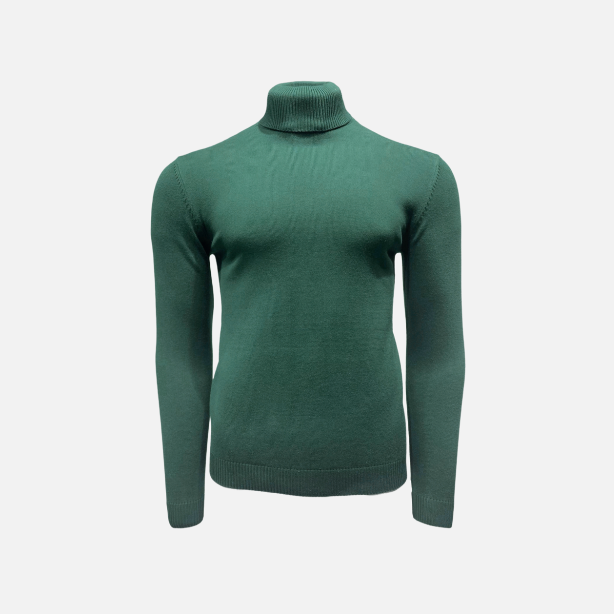 Lavane' 501T Turtleneck Pullover Slim Fit Hunter Green