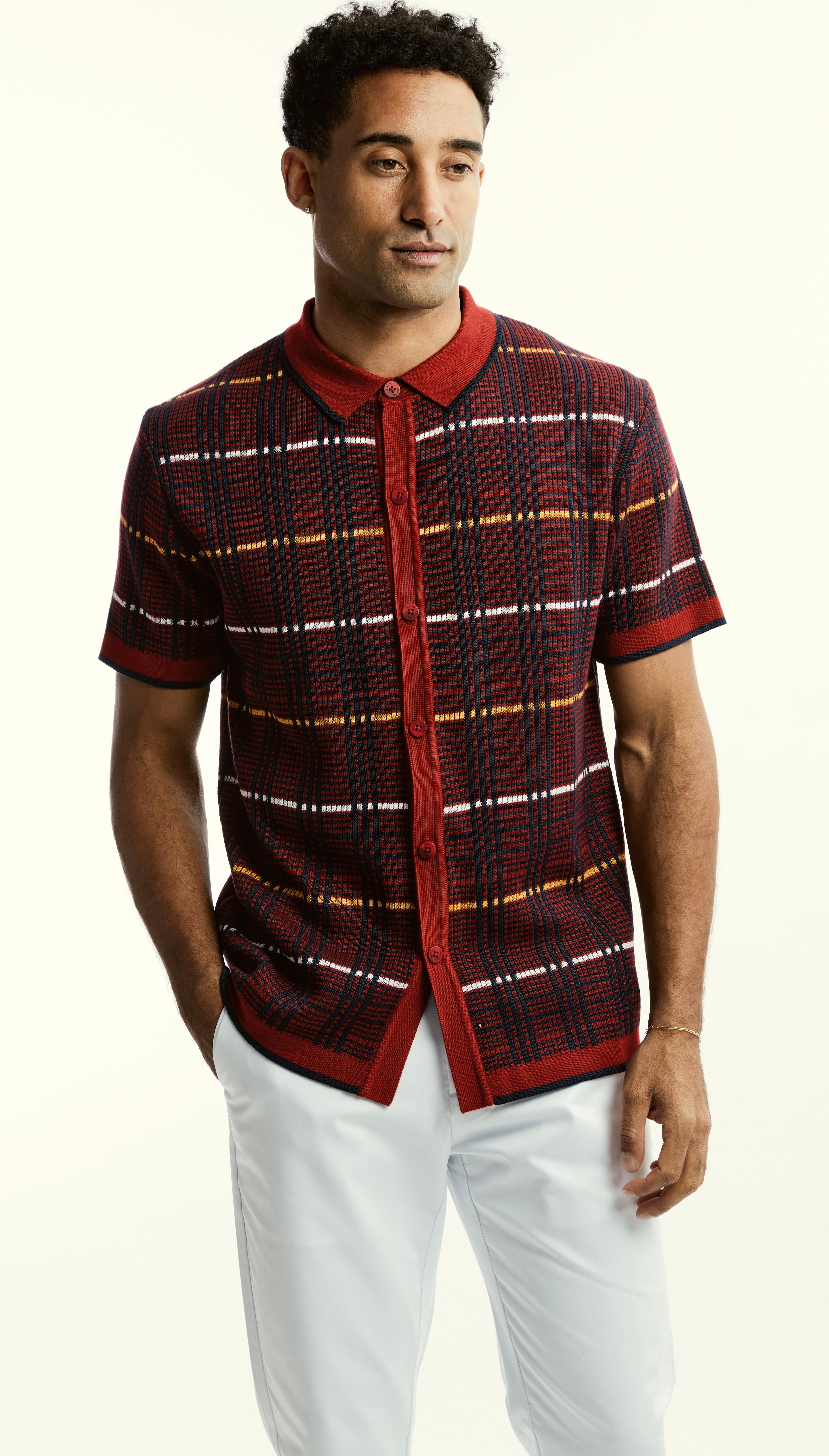 Stacy Adams 51002 S/S knit Red