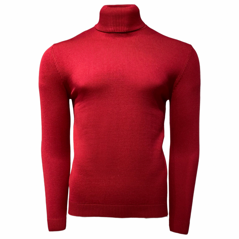 Lavane' 501T Turtleneck Pullover Slim Fit Red