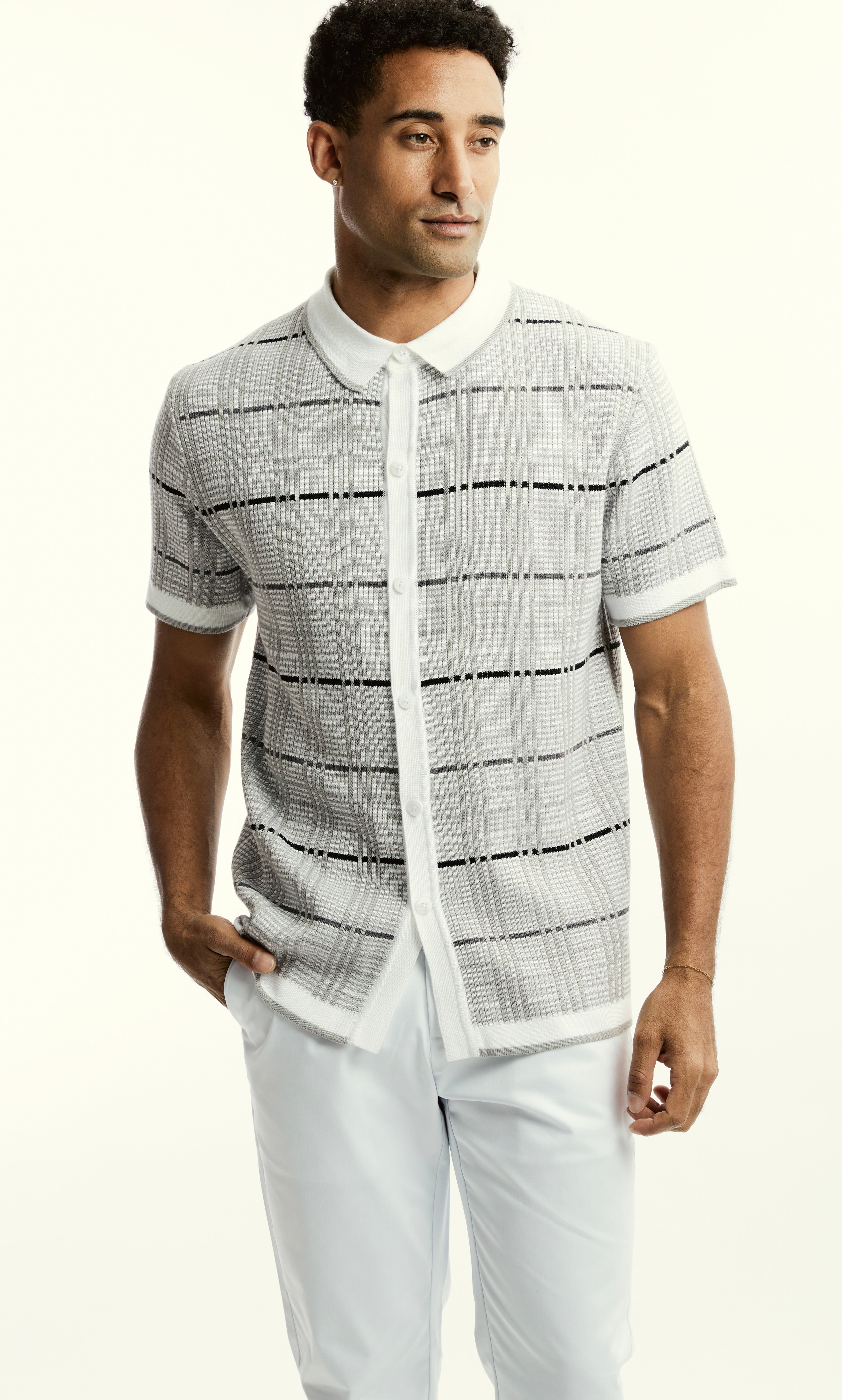 Stacy Adams 51002 S/S knit White