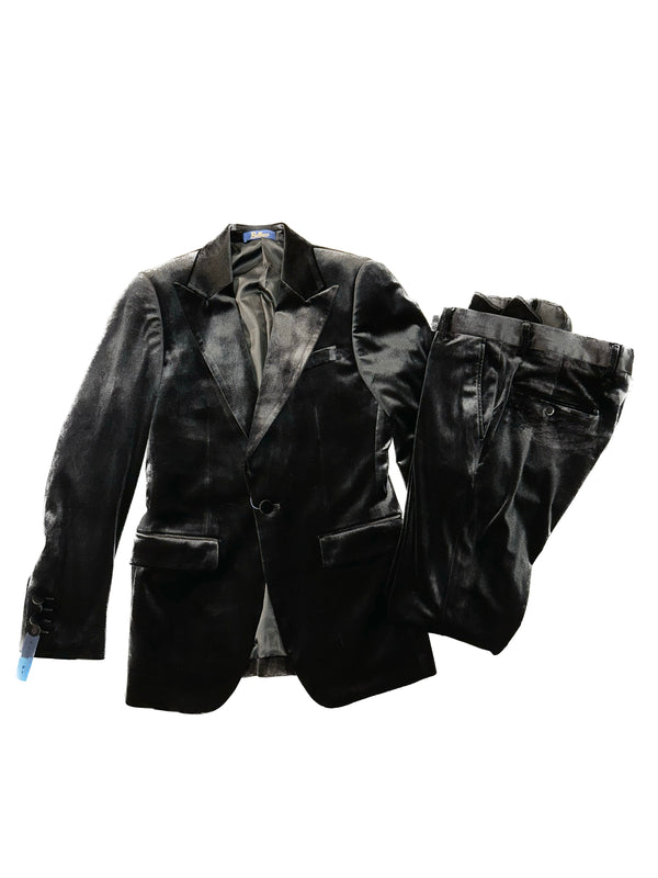Bellucci luca B745 Velvet Suit Black