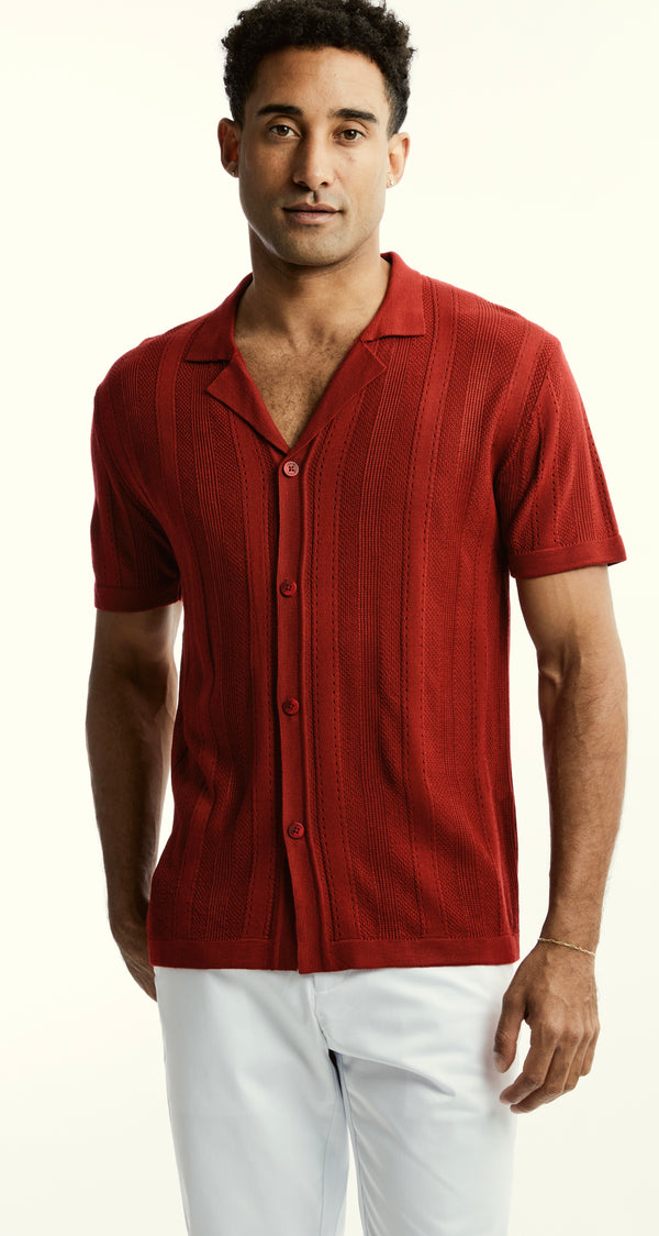 Stacy Adams 51001 S/S knit Red