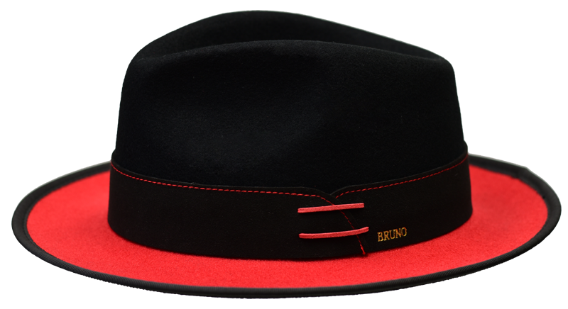 Bruno Capleo OU-851 The Outcast Fedora Black/Red