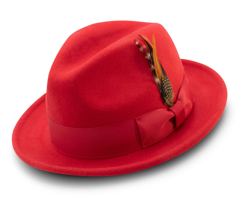 Montique H-10 Felt Hat Red