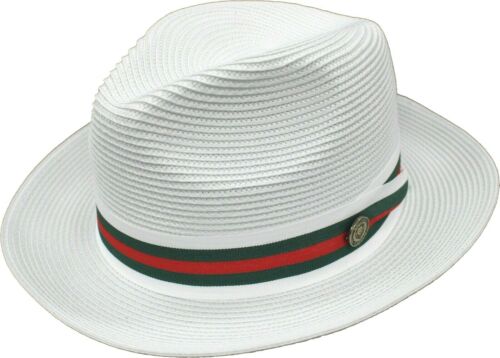 Bruno Capelo RE-662 The Remo Straw Hat White/Green/Red